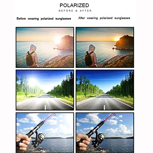 XCSM Gafas de Sol polarizadas para Hombre Gafas de conducción Retro Al Aire Libre Protección UV Gafas de Sol Deportes Golf Ciclismo Pesca Senderismo Gafas Ultraligero