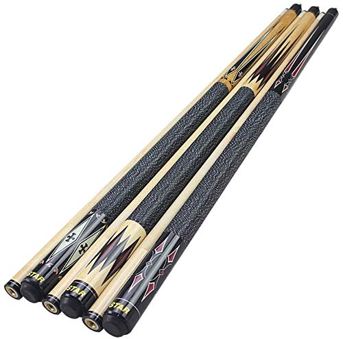 Xiaoyue Tacos de Billar, Hecho a Mano Americana Nueve Clubes 13mm Tip Medio de Split Negro Ocho Tacos de Billar de Arce Caso Billar/Varilla (Color: 1, Color: A2) lalay