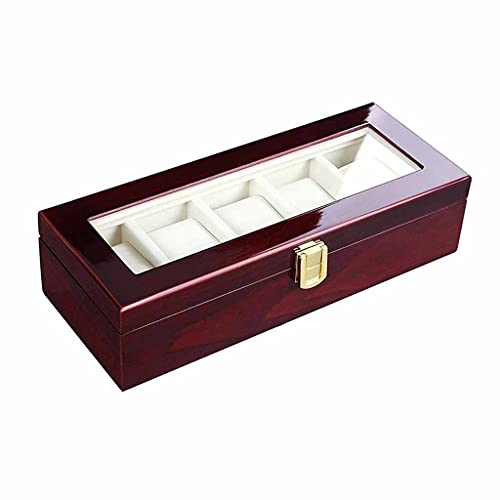 XJJZS Venta Watch Box Watch Organizer 12 Rejillas de madera Reloj de almacenamiento Caja de almacenamiento Caja de almacenamiento Joyería Colección Organizador Holder (Color : A)