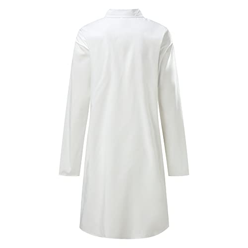 YANFANG Falda De Playa La Blusa del Traje BañO Las Mujeres,Traje Mujer Bikini Ropa Faldas Playa,Vestido Elegante A Media Pierna para Dama,solor Protector,Blanco,S