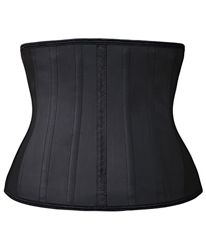 YIANNA Faja Reductora Mujer Torso Corto Waist Trainer Corset Colombianas Fajas Reductoras Abdomen Postparto Corsé Reductor Negro, 110299 Size 2XL
