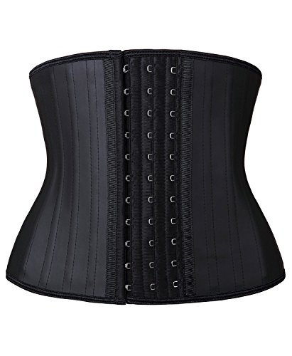 YIANNA Faja Reductora Mujer Torso Corto Waist Trainer Corset Colombianas Fajas Reductoras Abdomen Postparto Corsé Reductor Negro, 110299 Size 2XL