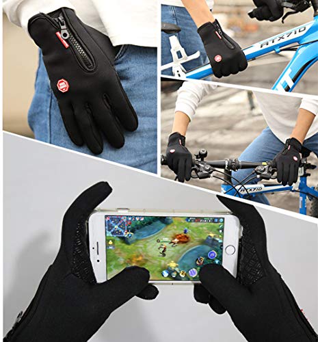 Yizhet Guante de Ciclismo, Guantes de Pantalla Táctil Hombre Mujer Prueba de Viento Guantes Guantes moto verano para Conducir Motocicletas Bicicleta MTB Montaña Senderismo Equitación Invierno