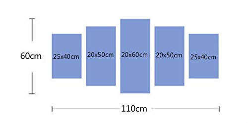 YJJPP 5 Piezas Cuadro sobre Lienzo de Imagen Artística Digitalizada Las Ballenas jorobadas Viven bajo el Agua Piy Painting Lienzo Decorativo para Salón o Dormitorio-Marco de Madera