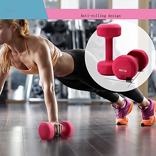 yl Mancuernas, 5 Kg, 8 Kg, 10 Kg, Dumbbells (Se Venden por Par), para Fortalecer Los MúSculos, Tonificar el Gimnasio en Casa/A / 2x8kg