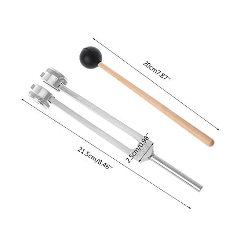 Youlin - Diapasón terapéutico, Kit de instrumentos médicos para eliminar el estrés, chakra, de aluminio, 136,1 Hz