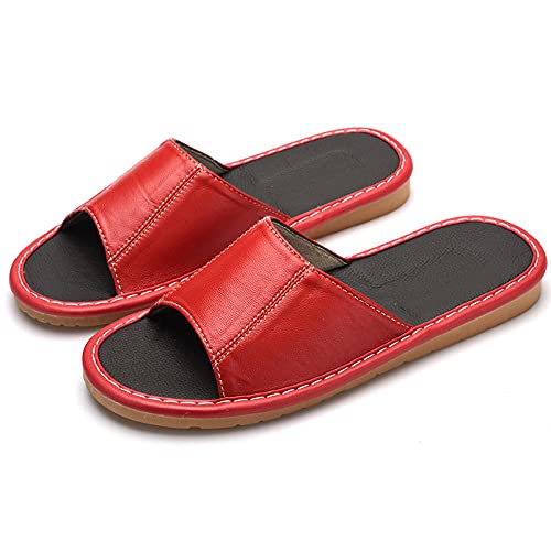 ypyrhh Sandalias Mujer Verano Planas Bohemia,Zapatillas para el hogar cómodos, Piso de Madera Interior dragón Rojo-Amarillo_39/40,Hombres Mujeres Sandalias