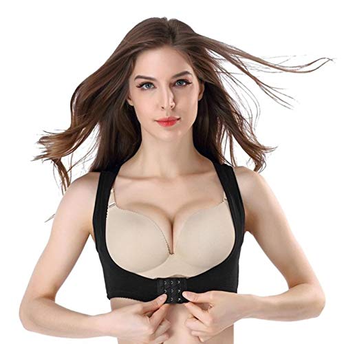 YUANCHNG Corrector de Postura Ropa Interior correctiva Corsé Soporte para el Pecho Cinturón Escoliosis Postura Ropa Interior correctiva jorobada Body Shaper XF0Ac01-black XL