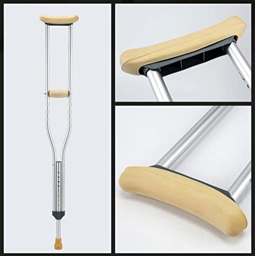 YXW Par De Muletas De Aluminio, Muletas Axilares con Almohadillas Axilas Suaves TPR Y Empuñadura, Bastones Ajustable para Niños, Jóvenes Y Adultos, Carga 100 Kg (Size : S)