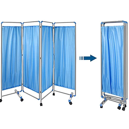 YZILXY Pantalla De Privacidad Médica De 3 Paneles, Pantalla De Panel Plegable, Panel De Pantalla De Privacidad Móvil para Interiores, Adecuado para Clínicas Hospitalarias Acero Inoxidable Universal