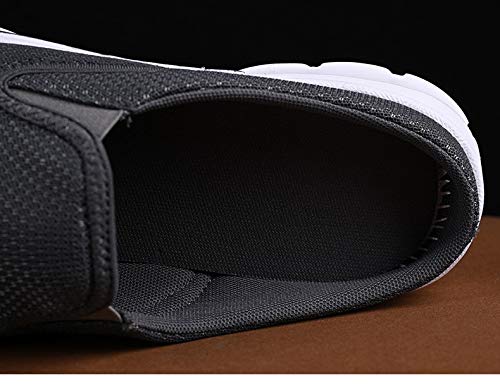 Zapatillas casa Mujer Zuecos deportivos Hombre Pantuflas Respirable Sandalias de Playa Zapatos Sanitarios,Gris,37