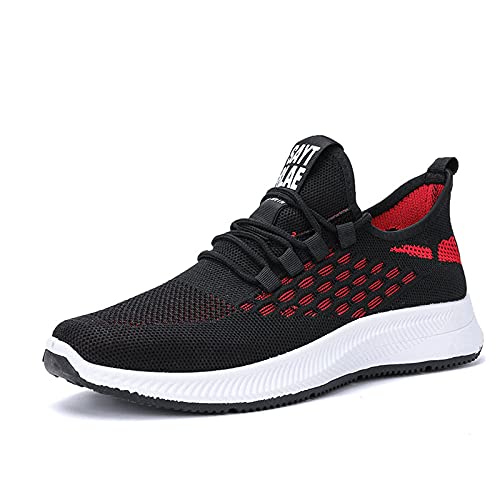 Zapatillas deportivas para hombre, para correr al aire libre, para correr, deportes, casual, transpirable, de malla, para fitness, color negro, 40