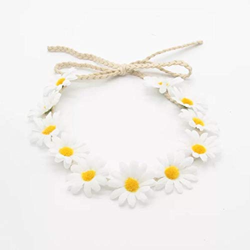 ZARRS Diademas de Flores,5 Pack Diadema de Flor de Margarita con Cinta Elástica Venda De Pelo Mujeres Chicas para Fiesta Boda Playa Multicolor