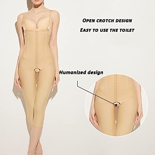ZAYZ Liposuccion Compresión Mujeres Entrenador de Cintura Mono Levantador de Glúteos Control de Barriga Fajas Muslo Adelgazante Modelador de Cuerpo Completo Busto Abierto (Color : Black, Size : XXL)