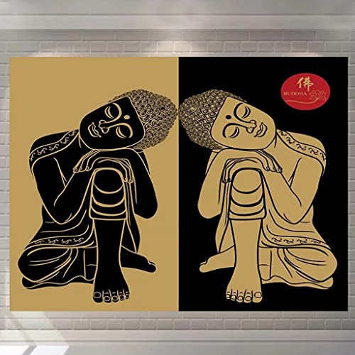 ZDDZ Tapiz Thangka de Budismo Tibetano Artesanía Tradicional Mezclada Pintura para Colgar En La Pared Artista Dibujado a Mano para Meditación Decoración Budista de Yoga