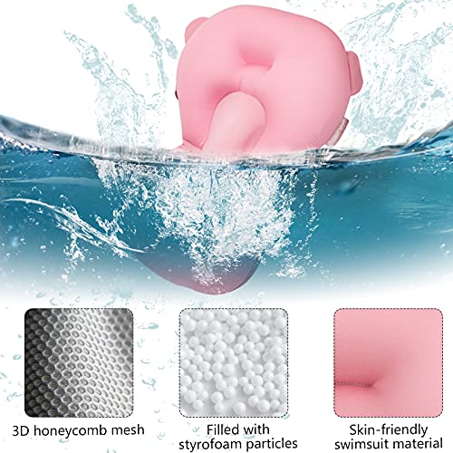 ZEHNHASE Bañera Plegable Bebé, bañera para bebés con cama de seguridad y ranura de almacenamiento, con termómetro y Tapa de agua