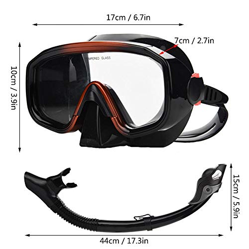 Zetiling Máscara de esnórquel, Gafas de Buceo Buceo Buceo Mascarilla de Buceo Libre Conjunto de Snorkel Gafas de Buceo Máscara de Buceo para fotografía submarina, apnea, Pesca submarina