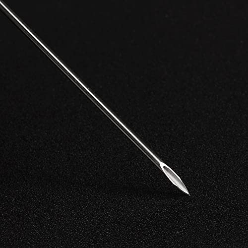 ZIEM 100 Uds 18G Agujas de perforación de Acero quirúrgico estériles Desechables Agujas de perforación del Cuerpo para Oreja, Nariz, Ombligo, pezón, Maquillaje, Agujas de Tatuaje