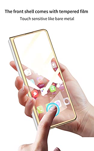 zimisu Funda para Samsung Galaxy Z Fold 3 5G, ultra delgada película de alta definición todo incluido protección integrada, cubierta plegable para teléfono con patrón cruzado