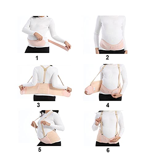 ZJJ Cinturón De Soporte para El Vientre Prenatal De Maternidad Banda Abdominal Posparto para Mujer Embarazada con Correas De Hombro Arnés De Cintura Elástica Transpirable para El Embarazo