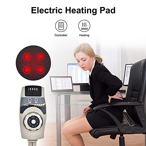 ZLZNX Almohadilla Térmica Espalda Hombros ​Cuello Eléctrica USB Masaje de Jade Natural Infrarrojos de Turmalina para Alivio del Dolor Almohadilla