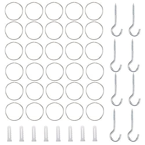ZPONEED Biombo para colgar (12 unidades), color blanco