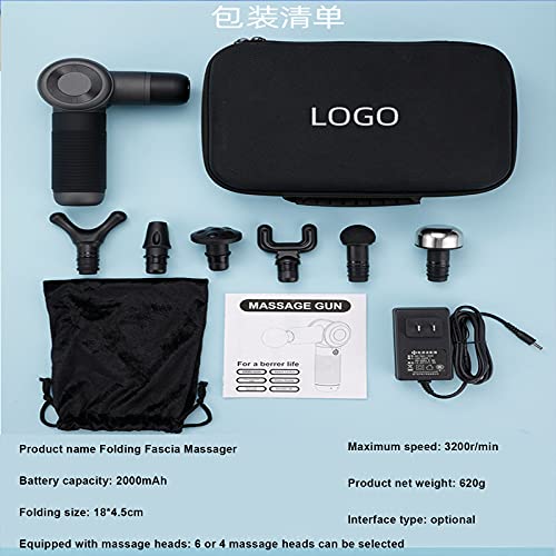 ZXD Pistola de Fascia Plegable, Relajante Muscular, Masaje eléctrico, vibración Profunda, Fisioterapia, mesoterapia, Dispositivo de relajación de Membrana Cervical, Mini,6