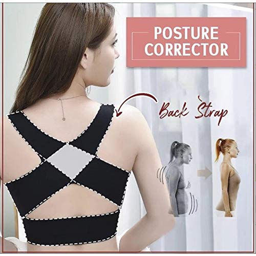 ZYANUGR Sujetador elástico a Prueba de Golpes Que no Deja Marcas, Corrector de Postura, Ropa Interior de corrección de cifosis, Chaleco Trasero Dos en uno