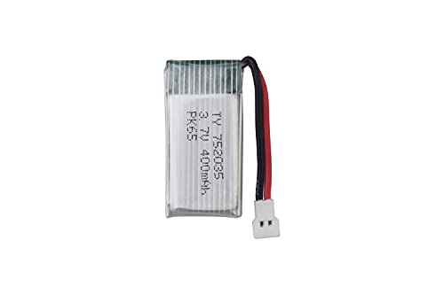 ZYGY 5PCS 3.7V 400mAh Lipo Batería y 5en1 Cargador para H99W JJRC H31 H6C H98 AT-96 TR-C385 TR-P51 TR-F22 RC Quadcopter repuestos(Rojo)