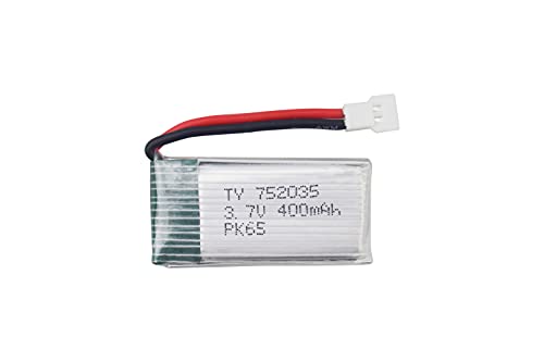 ZYGY 5PCS 3.7V 400mAh Lipo Batería y 5en1 Cargador para H99W JJRC H31 H6C H98 AT-96 TR-C385 TR-P51 TR-F22 RC Quadcopter repuestos(Rojo)