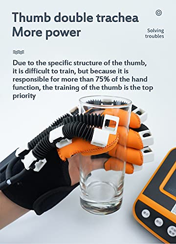 ZZBB Tuning Fork Flexion Flexion y Extensión Ejercicio Rehabilitación Robot Guantes Manual Entrenamiento Ejercicio Cinco Dedos,Left,Hand