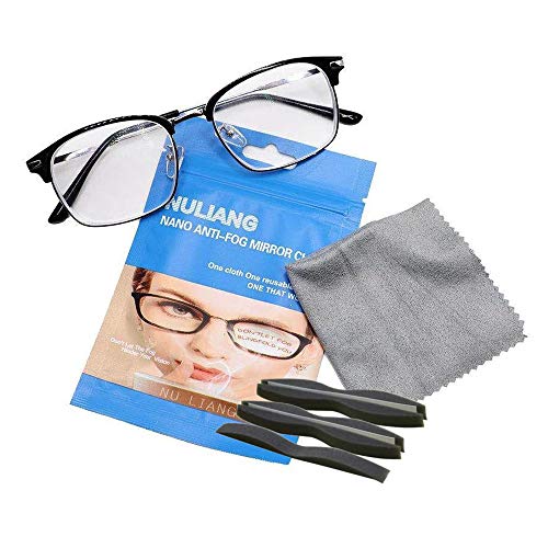 1 Pack Toallitas Antivaho Gafas Mascarilla, Gamuza antivaho, Larga Duración, Incluye Puentes Nasales