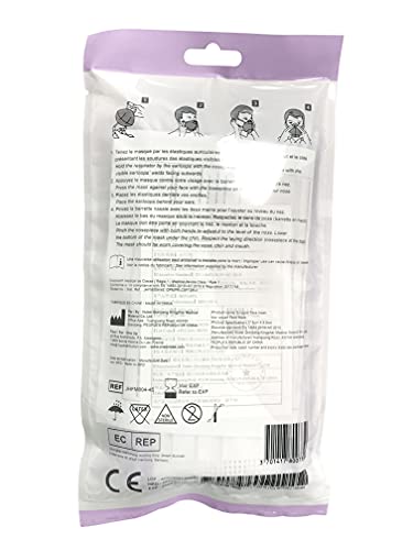 10 Mascarilla quirúrgicas colores desechables OneProtek - Lila Tipo 2R IIR - Homologadas EN 14683 BFE ≥ 98% - Cómodas, transpirables y elásticas resistentes
