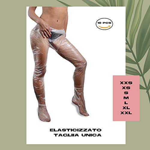 10 Pantalones de Barro Profesional con Espátula y Guante de Esponja, Pantalones de Cartene para Fangos Adelgazantes y Envolturas Anticelulíticas y Presoterapia, Desechables Profesionales, ODELÙ