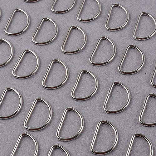 100 Piezas Hebillas Metal Tri-glide Ajustan Deslizante Metal Ajustable Anillas en D Plateadas Slide Hebilla Correa para Hacer Bolso de Mano, Mochila, Bolsa de Equipaje, Plata
