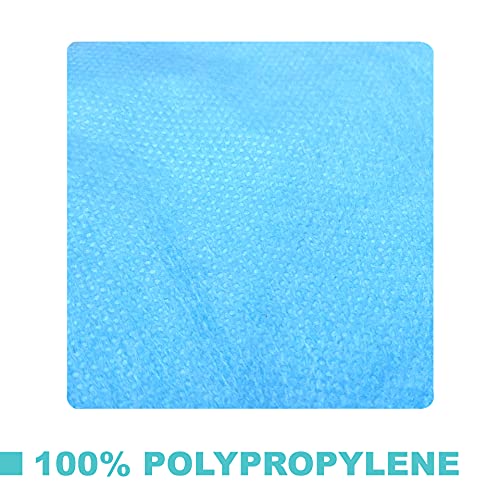 10x Batas Sanitarias Desechables - Repelentes al Agua - 25GSM - 100% Polipropileno no Tejido - Talla Única CE - Categoría de Protección I - Calidad Profesional - Azul - 10 Unidades - Dmm-Europe