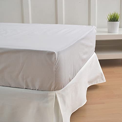 10XDIEZ Cubre canapé Blanco Roto - (Cama 90 cm - Blanco) - Faldones para Cama