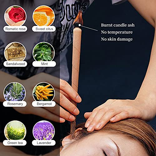 16 velas para los oídos, Removedor de cera para oídos con 6 discos protectores,cera abeja para eliminar el cerumen, relajación y limpieza(8 colores)