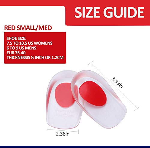 3 pares de almohadillas de gel para talón de fascitis plantar, almohadillas de silicona para espolones óseos, protectores para aliviar el dolor, pies moretados tratamiento de plantillas de gel