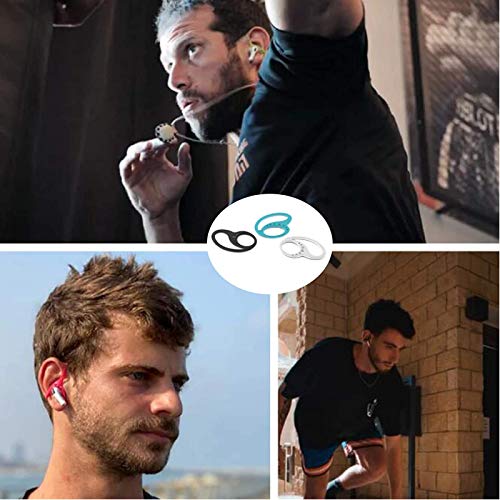 3 Pares Earhooks Almohadillas Auriculares, Bucles de Sujeción de Soporte de Gancho de Oreja de Silicona Anti-perdida Deportivos, Fitness, Correr, Trotar, Andar en Bicicleta, Gimnasio.