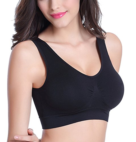 3 Piezas Sujetador Deportivo para Mujeres Sin Costuras Yoga Racerback Top con Almohadillas Extraíbles Ultimate Corriendo Gimnasio Ropa (5XL, 6 Piezas)