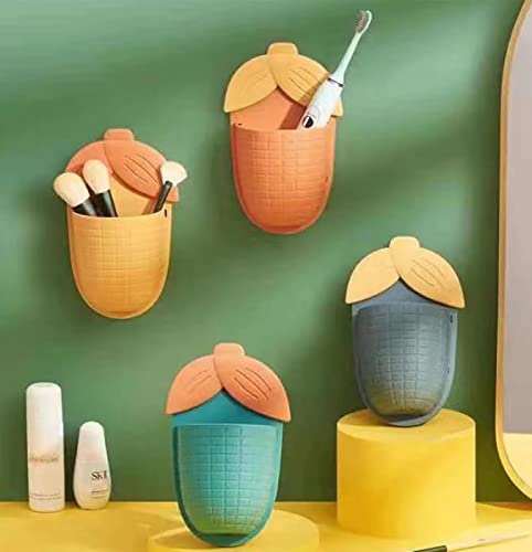 4 Piezas Portacepillos de Dientes, Cuarto de baño montado en la Pared Caddy Soporte para Cepillos de Dientes Multifuncional, Portacepillos de Eléctricos, Soporte para Pasta de Dientes