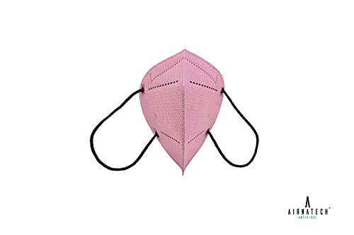 A AIRNATECH Mascarilla Higiénica Rosa Palo 5 Unidades - Fabricada en España - Homologada y Certificada por AENOR - Reutilizable hasta 20 lavados