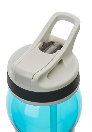 AceCamp TRITAN Botella de Agua | Botella de Agua a Prueba de Fugas sin BPA | Botella Deportiva Pajita I 550 ml I Azul I 15546