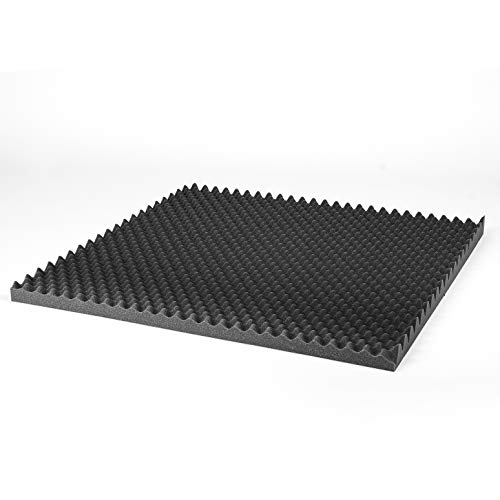 AcousPanel Planchas de espuma acústica. Paneles acústicos absorbentes de sonido con diseño Alveolar.50x50cm. Color gris antracita. (50x50x2cm / 12 unidades)
