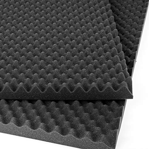 AcousPanel Planchas de espuma acústica. Paneles acústicos absorbentes de sonido con diseño Alveolar.50x50cm. Color gris antracita. (50x50x2cm / 12 unidades)