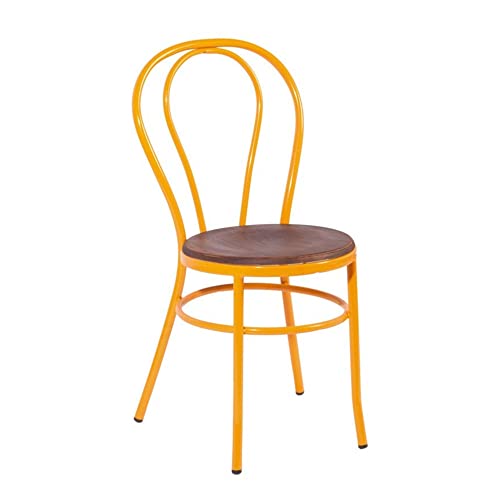 ADDECOR Sillas Comedor de Color Negro | 89 × 36 × 40 cm | Silla para Salón Hecha de Hierro y Madera | Modelo Edna | Sillas Comedor Ideales para Proyectos de Hostelería