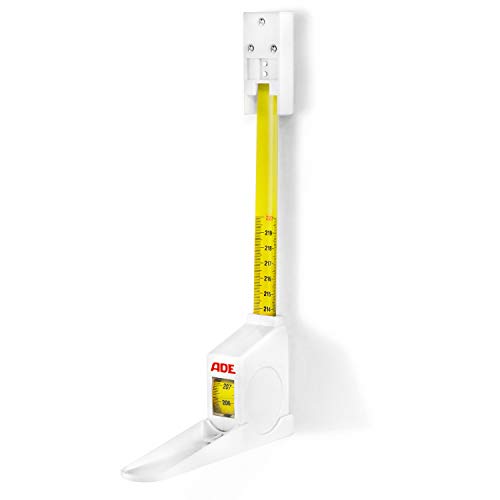 ADE MZ10017 Cinta métricas de pared, Medidor de altura portátil, Altimetro con metro de metal longitud 220 cm