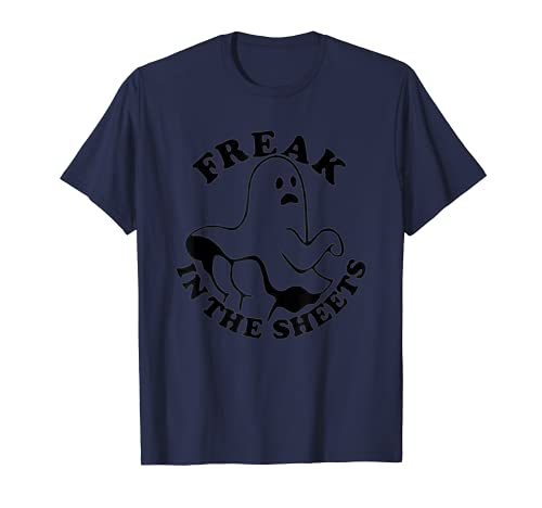 Adulto fantasma Freak en las sábanas divertido Halloween Camiseta