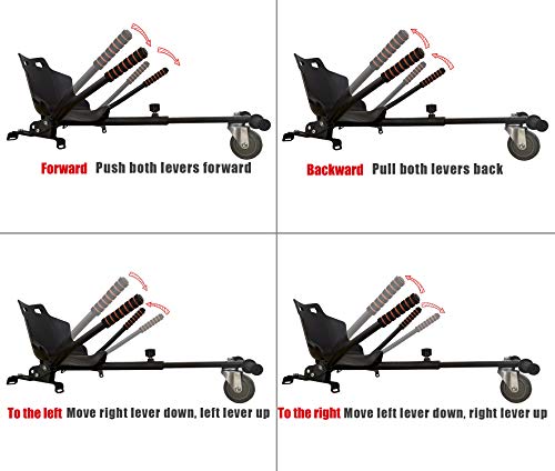 Airel Hoverkart | No Incluye Hoverboard | Hoverkart Metal | Hoverboard Asiento Kart | Hoverkart Asiento Kart | Medidas: 55x47x20 cm